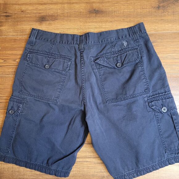 U.S. Polo Assn.  Navy Blue Cargo Shorts W36 Golf Causal Sportswear - Picture 2 of 7